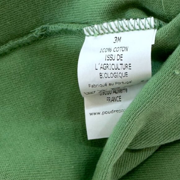 POUDRE ORGANIC - SHORT ROMPER - ORGANIC COTTON - MATCHA GREEN - 3M - Picture 5 of 5